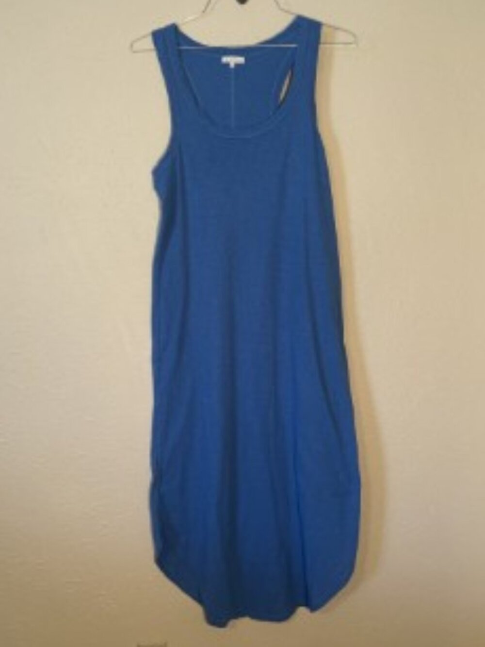 Z Supply Medium Blue Cotton Racerback Midi/Maxi Dress, Size Small
